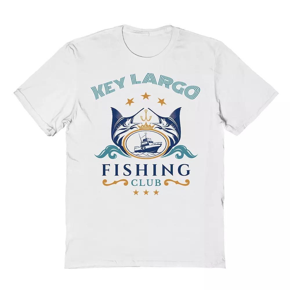 Men's Philcos Key Largo Fishing Club Graphic Tee, Size: Small, White Product Image