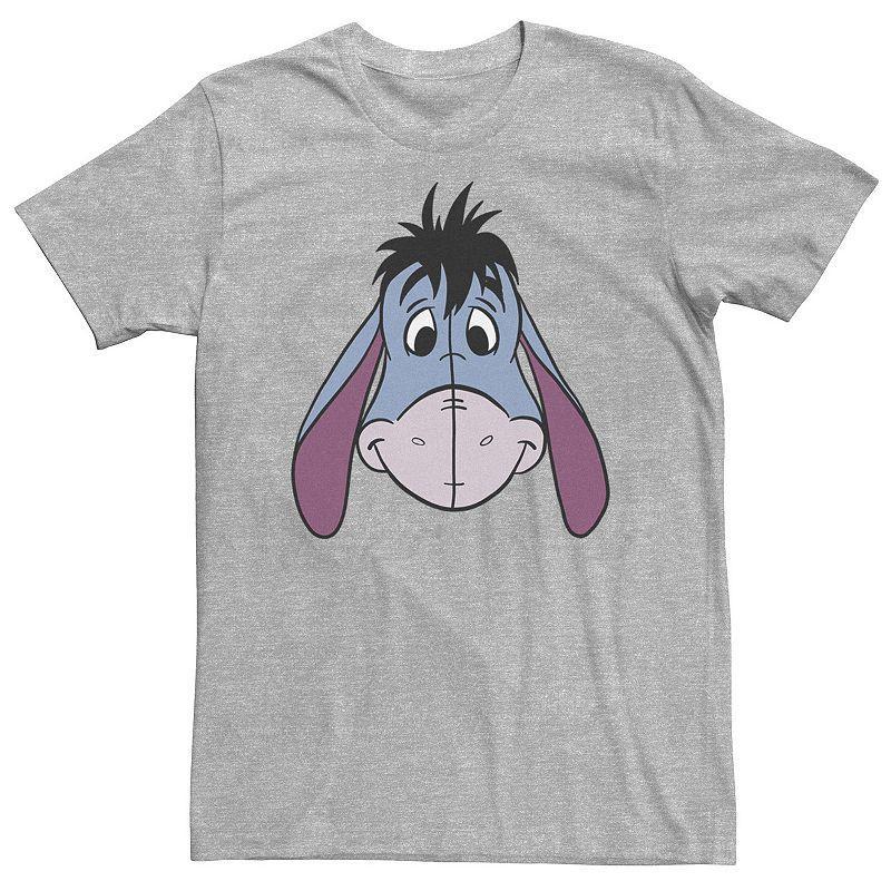 Big & Tall Disney Winnie The Pooh Eeyore Large Face Tee, Men's, Size: 4XL Tall, Athletic Grey Product Image