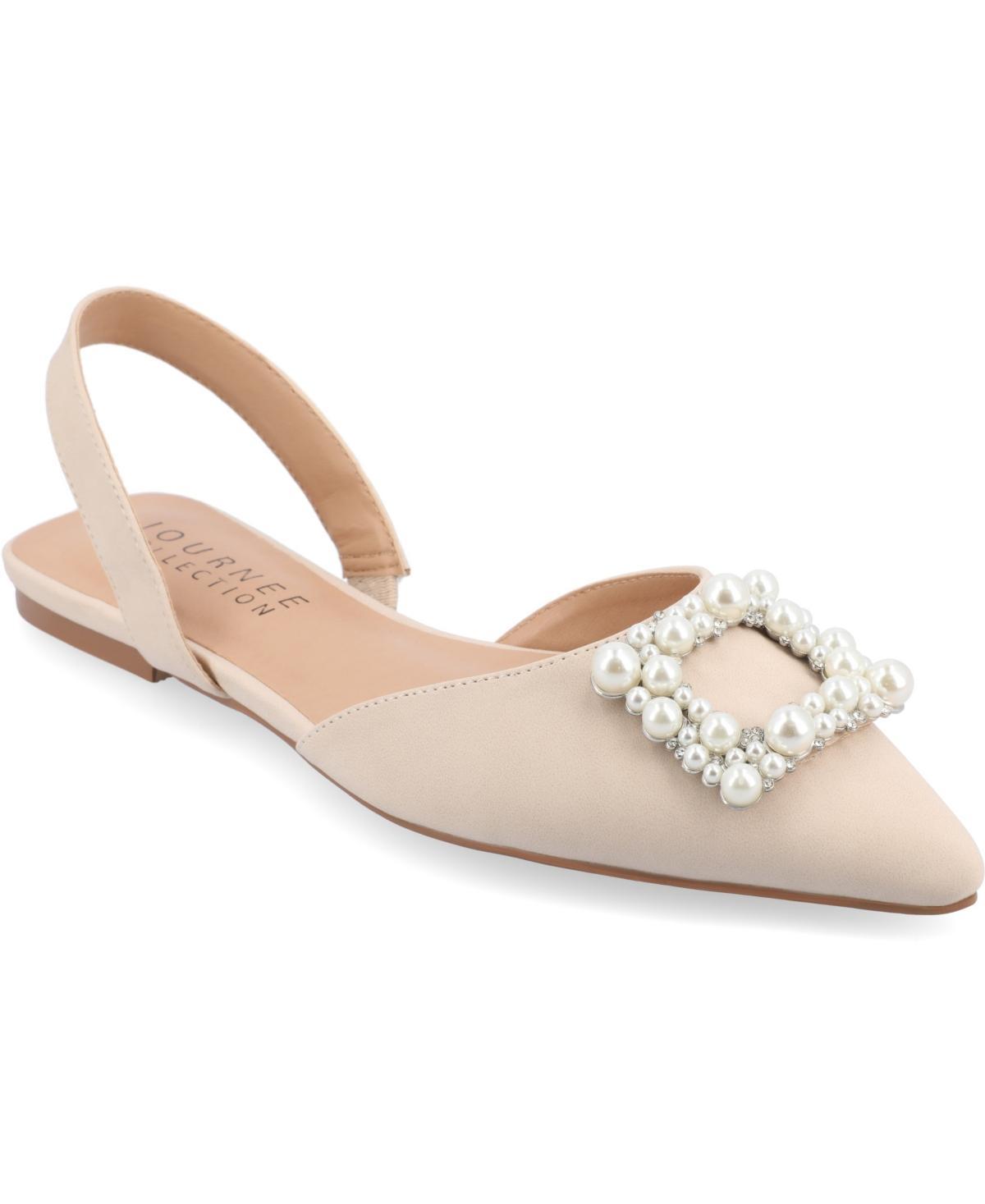 Journee Hannae Women's Flats, Size: 8.5, Beige Product Image