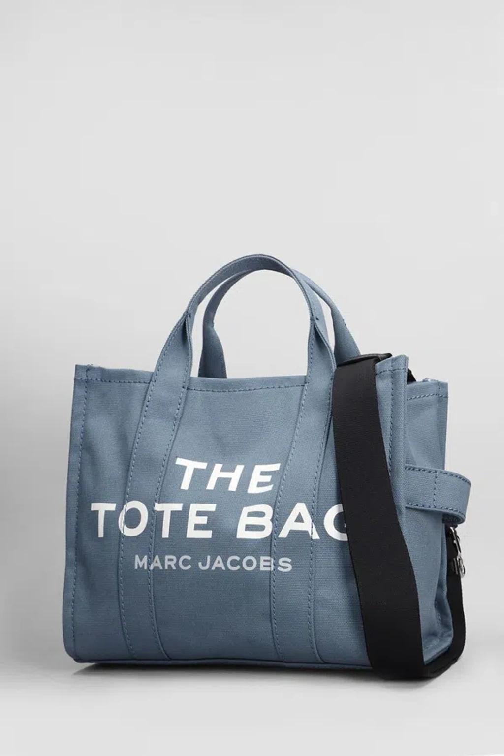 MARC JACOBS The Medium Tote Tote In Blue Cotton Product Image