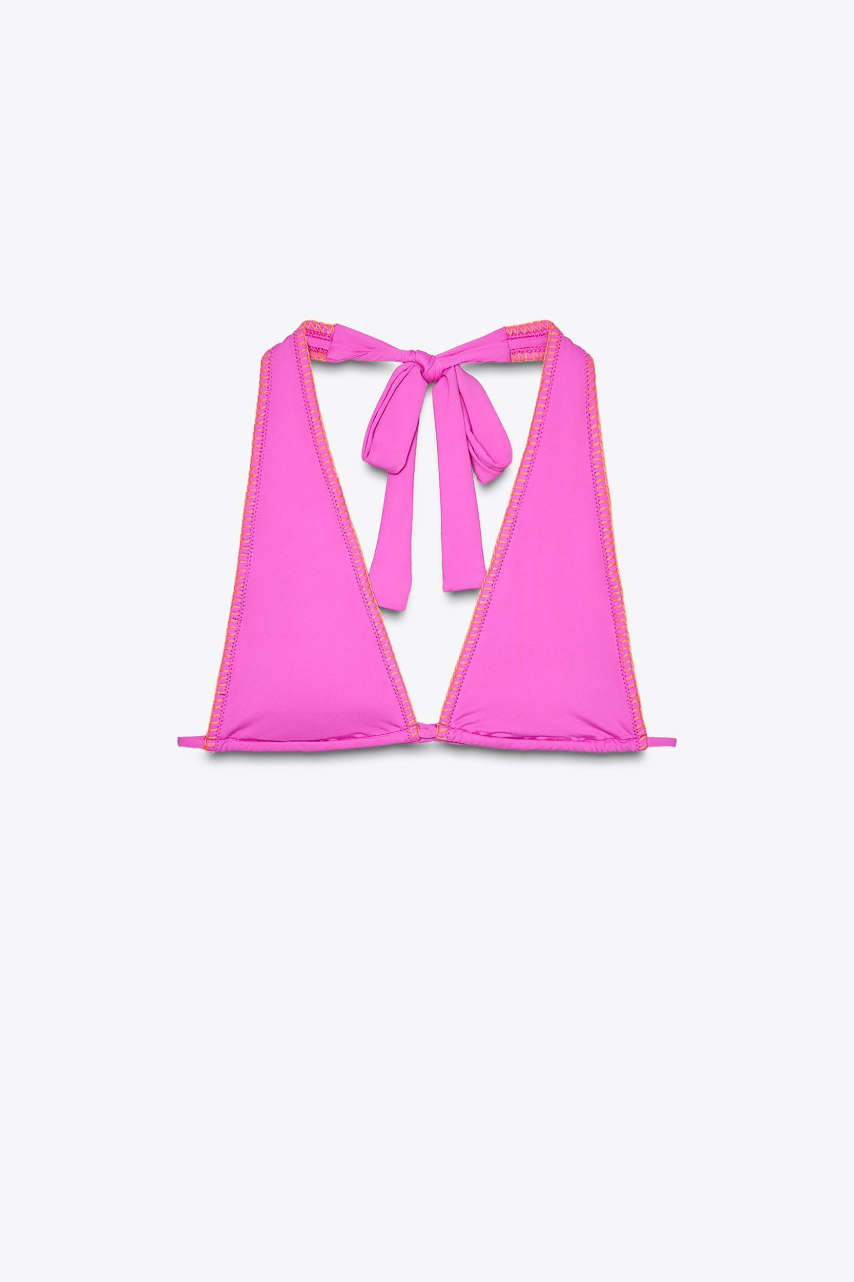 CONTRAST TRIANGLE BIKINI TOP Product Image