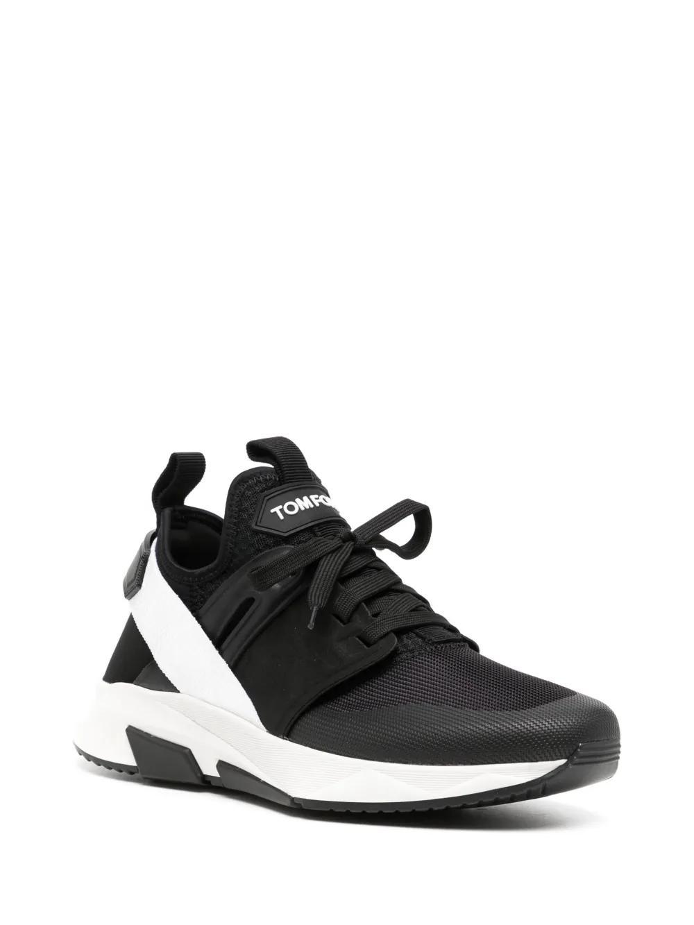 TOM FORD Neoprene And Suede Jago Sneakers In Black Product Image