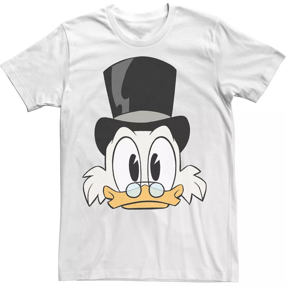 Disney's DuckTales Scrooge McDuck Big Face Men's Tee, Size: XL, White Product Image