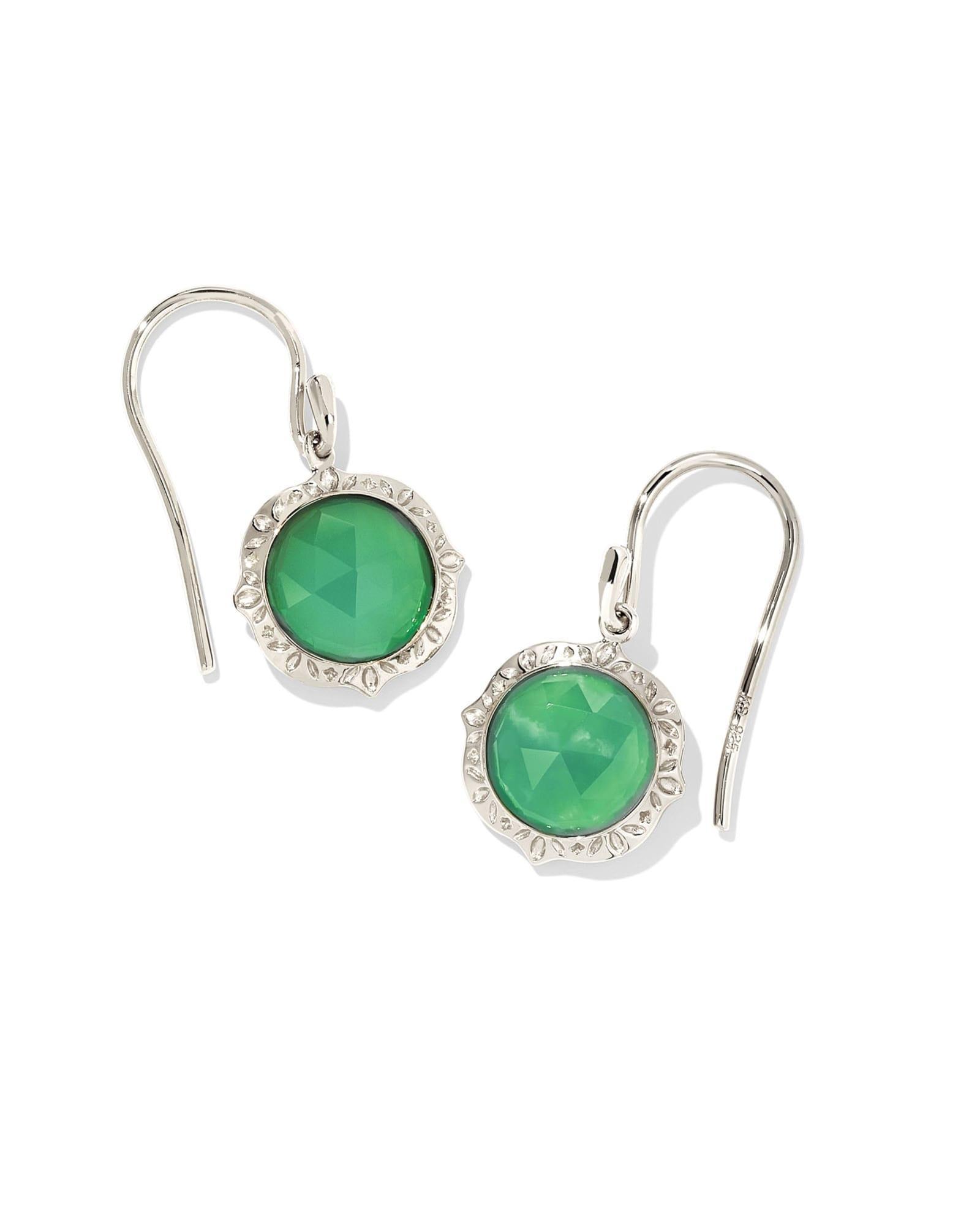 Sage Sterling Silver Drop Earrings in Chrysoprase Product Image