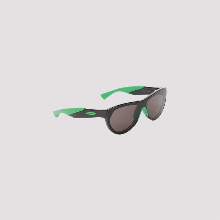 BOTTEGA VENETA Black And Green Acetate Sunglasses Product Image