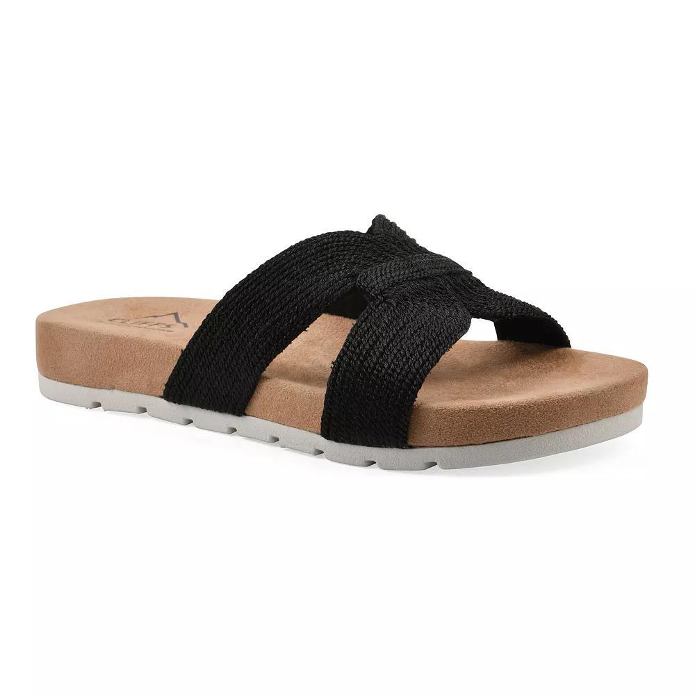 Cliffs by White Mountain Tindra Women's Slide Sandals, Size: 7.5, Black Raffia Product Image