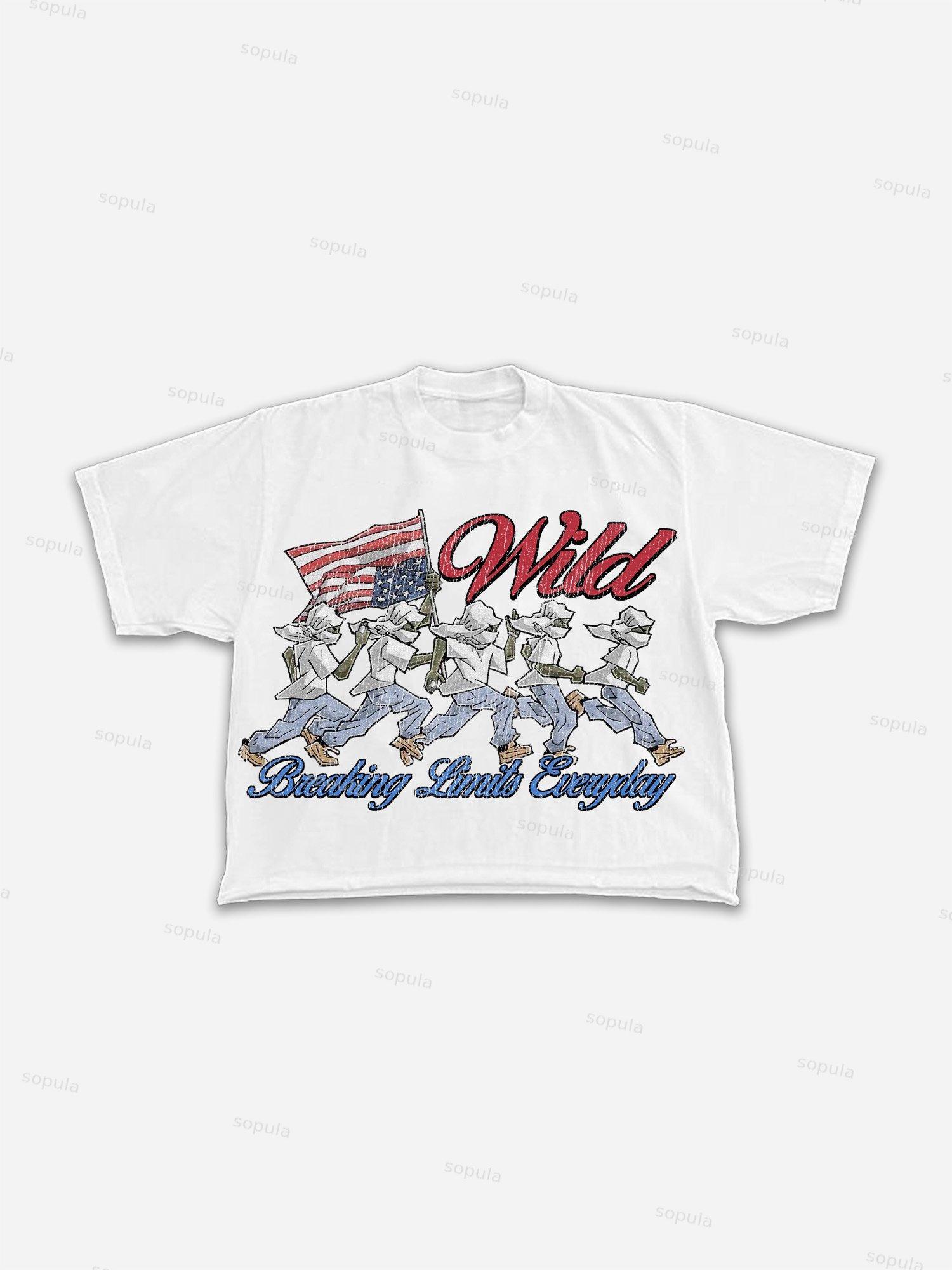 Breaking Limits Graphic Print Cropped T-shirt Product Image