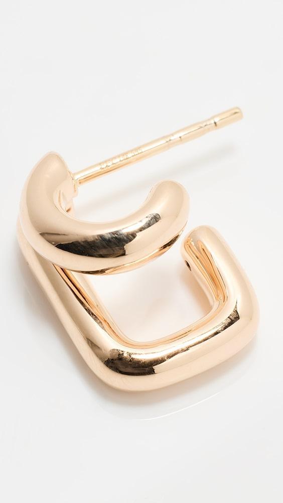 EF Collection 14k Double Gold Jumbo Huggie Earrings | Shopbop Product Image