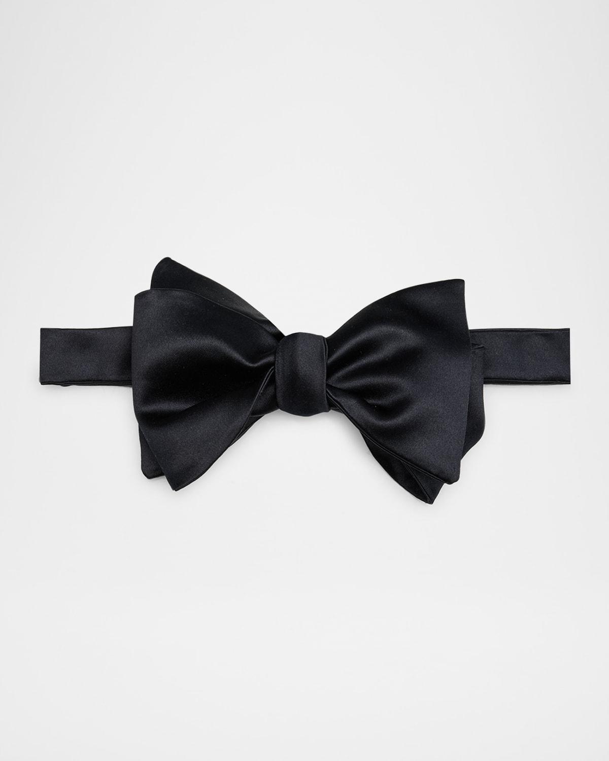 Mens Cotton and Silk Satin Bow Tie Product Image