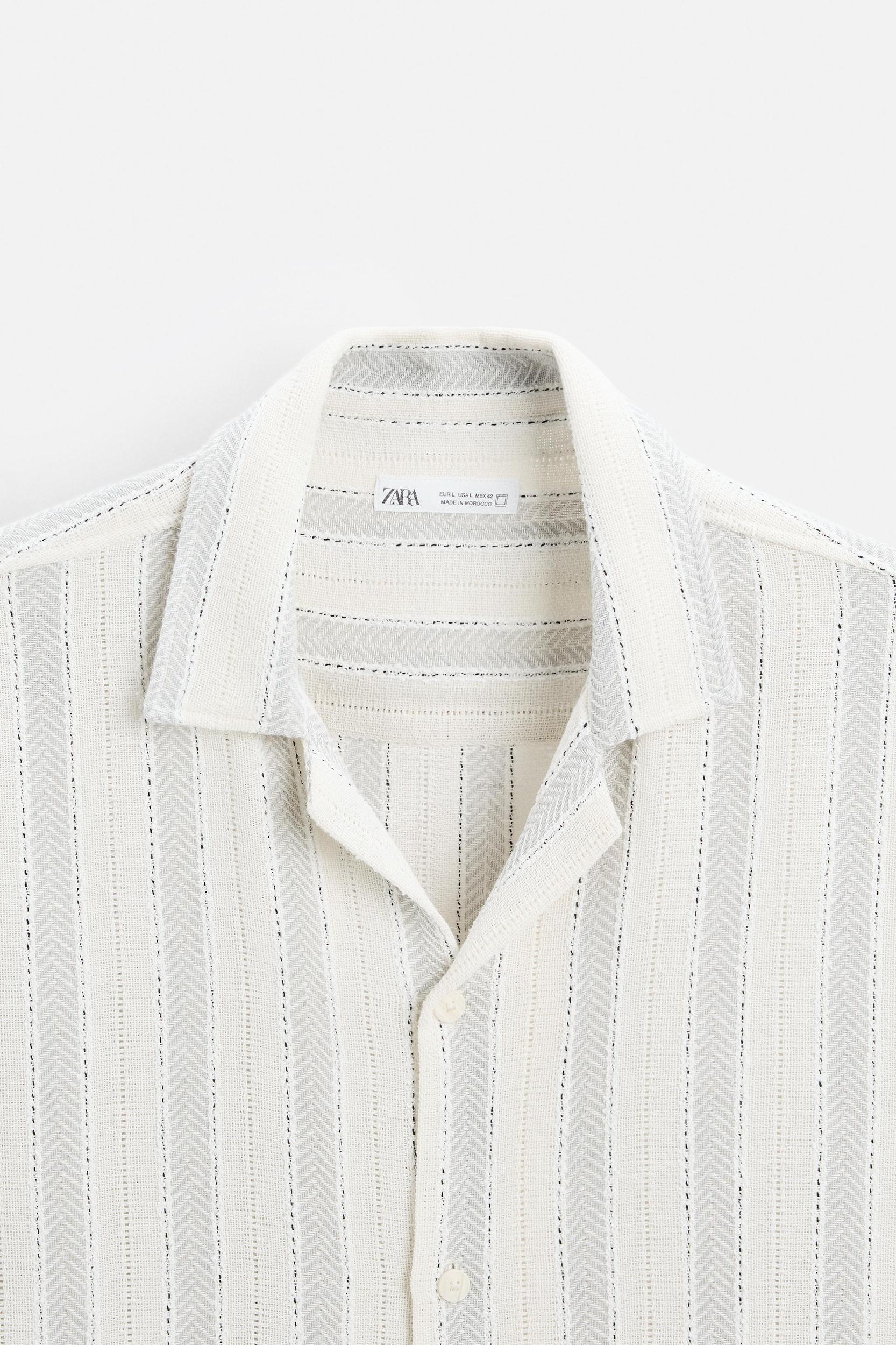 TEXTURED STRIPED SHIRT Product Image