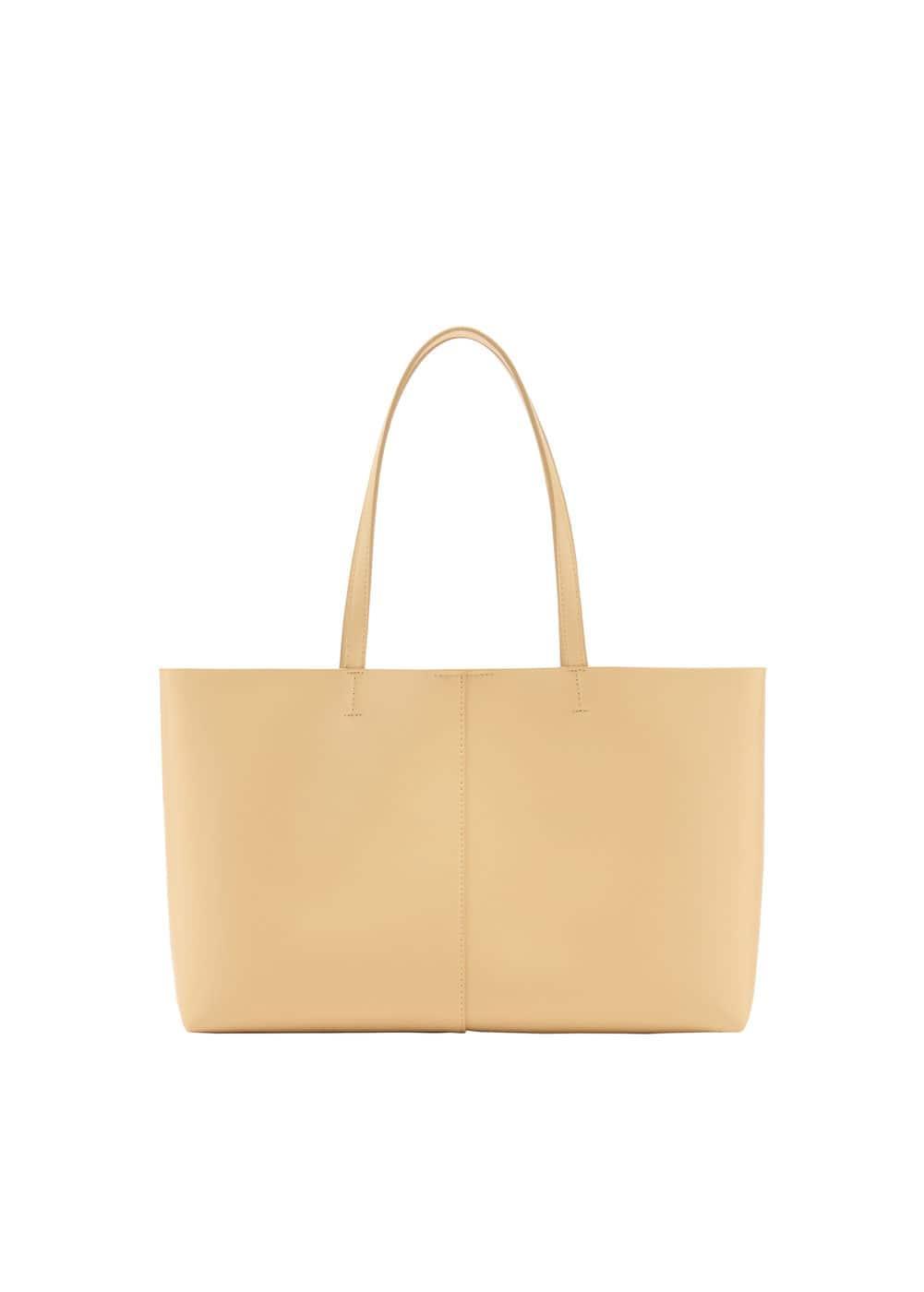 Leather-effect shopper bag - Women | MANGO USA Product Image