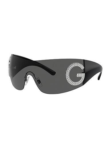 DOLCE & GABBANA G2298b Pillow Shield Sunglasses In Black/gray Solid Product Image