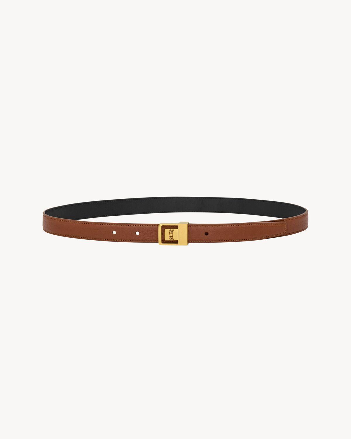 LA 66 thin belt in grained lambskin | Saint Laurent | YSL.com Product Image