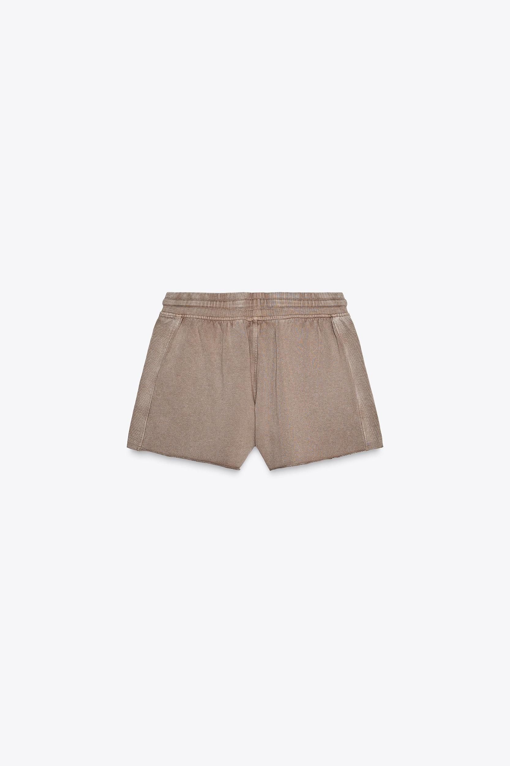 WASHED EFFECT FLEECE SHORTS Product Image