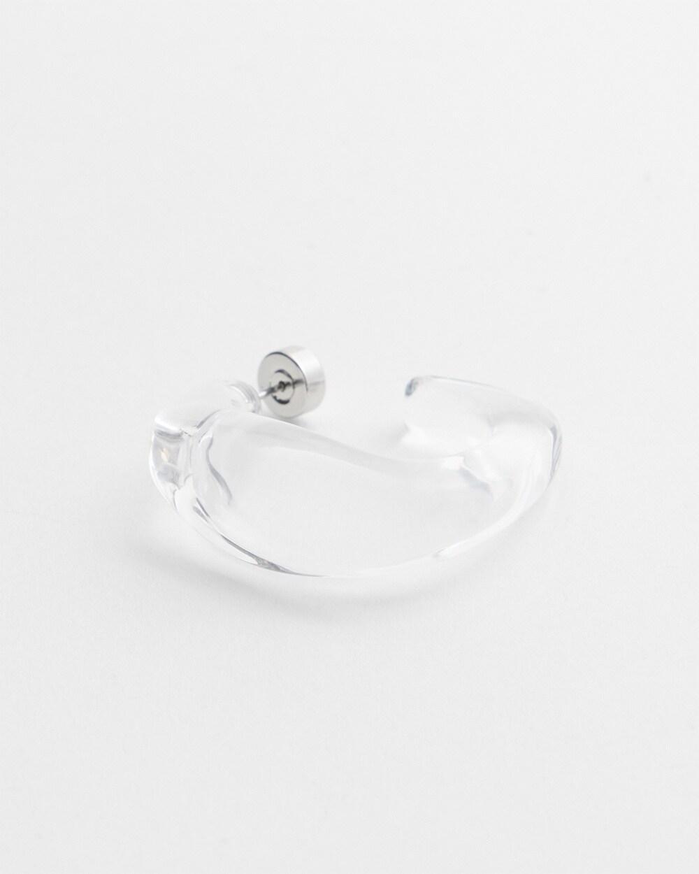 No Droopu2122 Clear Lucite Square Hoops Product Image