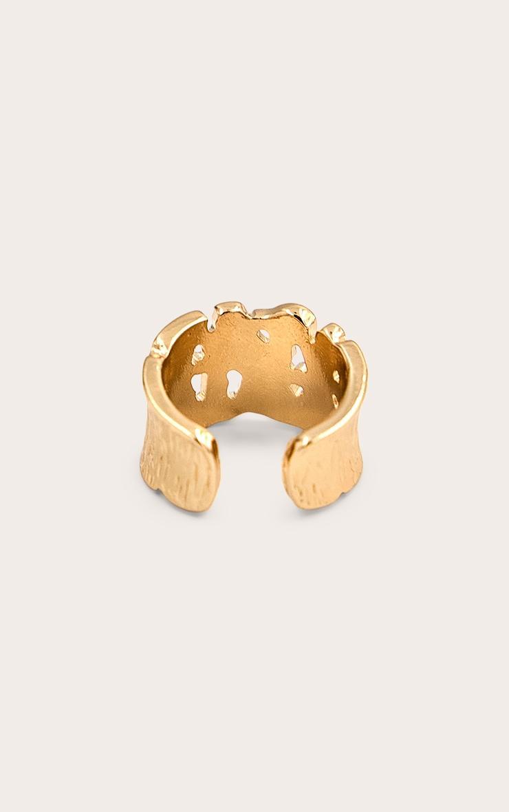 Gold Textured Abstract Ring Product Image