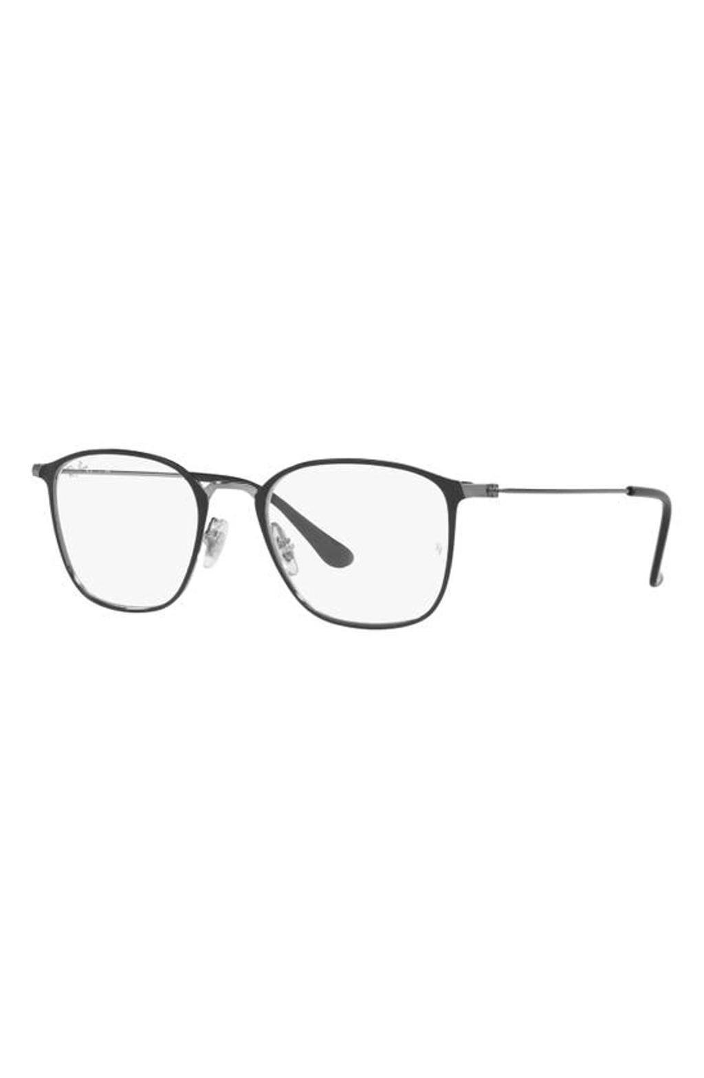 RAY BAN 51mm Square Optical Glasses In Gunmetal Product Image