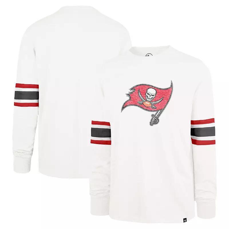 Men's '47 White Tampa Bay Buccaneers Gridiron Premier Brex Long Sleeve T-Shirt, Size: Large Product Image