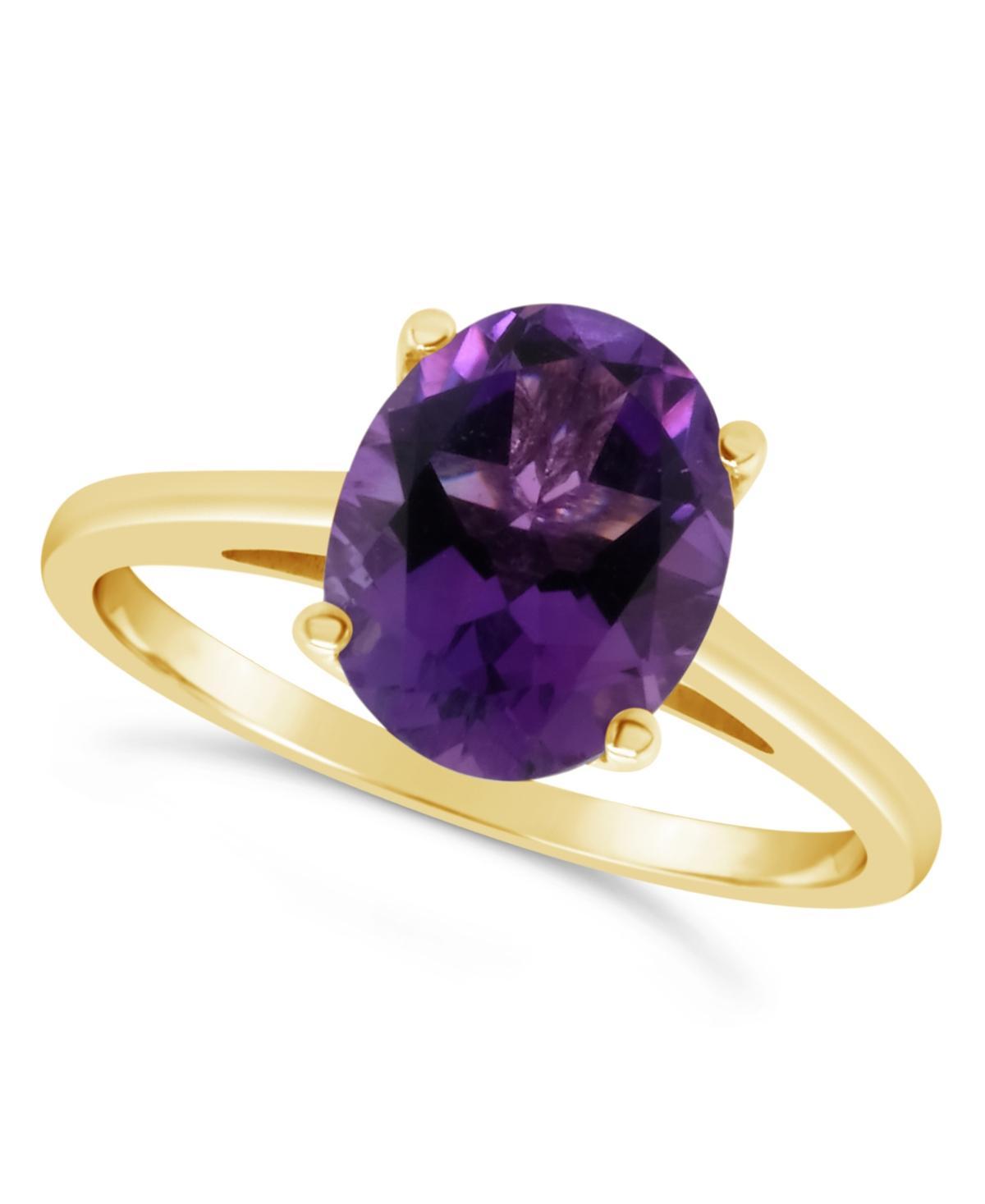 Alyson Layne 14k Gold Oval Amethyst Solitaire Ring, Women's, Size: 9 Product Image