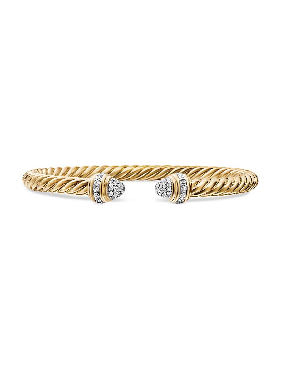 Womens Classic Cablespira Bracelet in 18K Yellow Gold Product Image