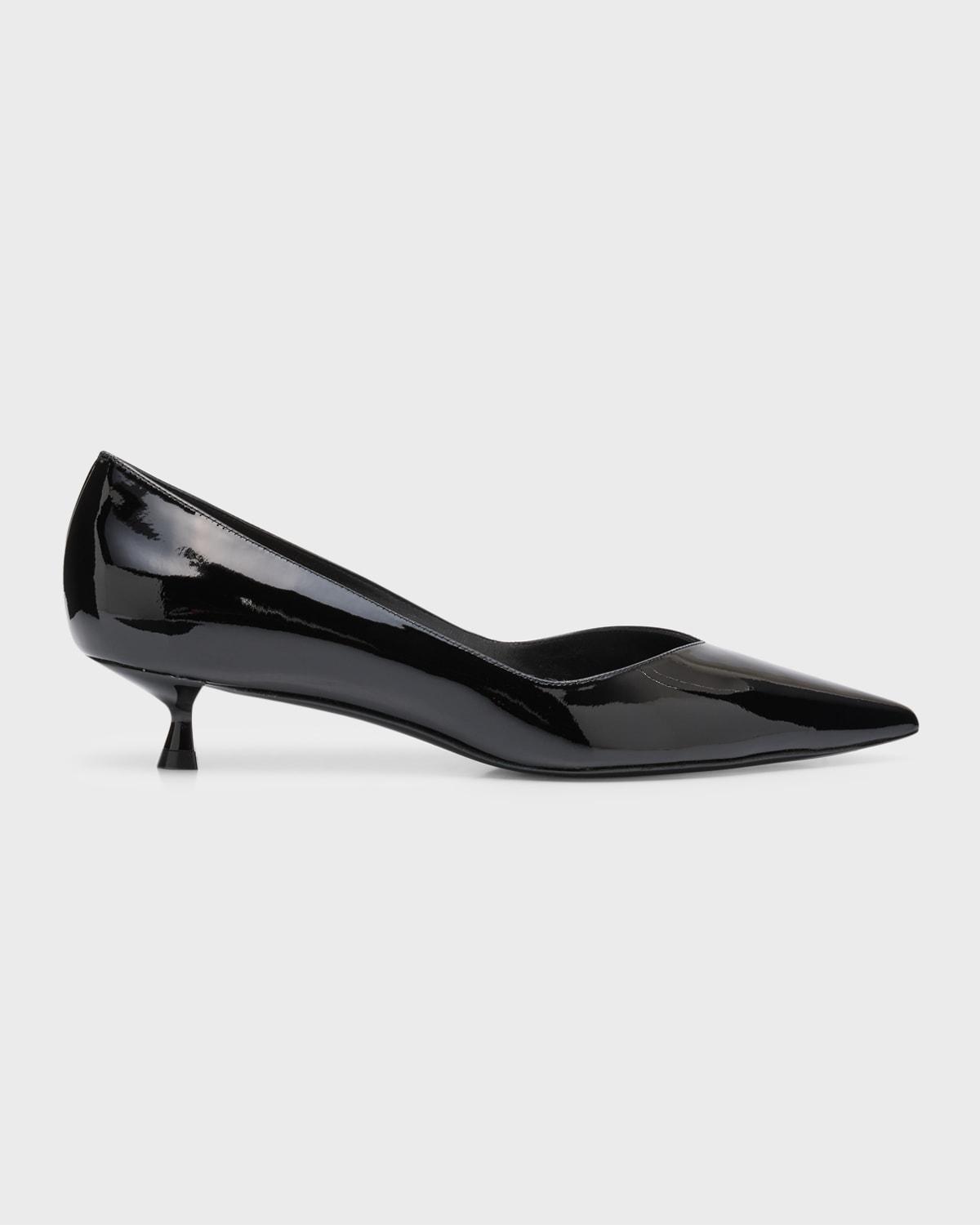 Eva Patent Kitten-Heel Pumps Product Image