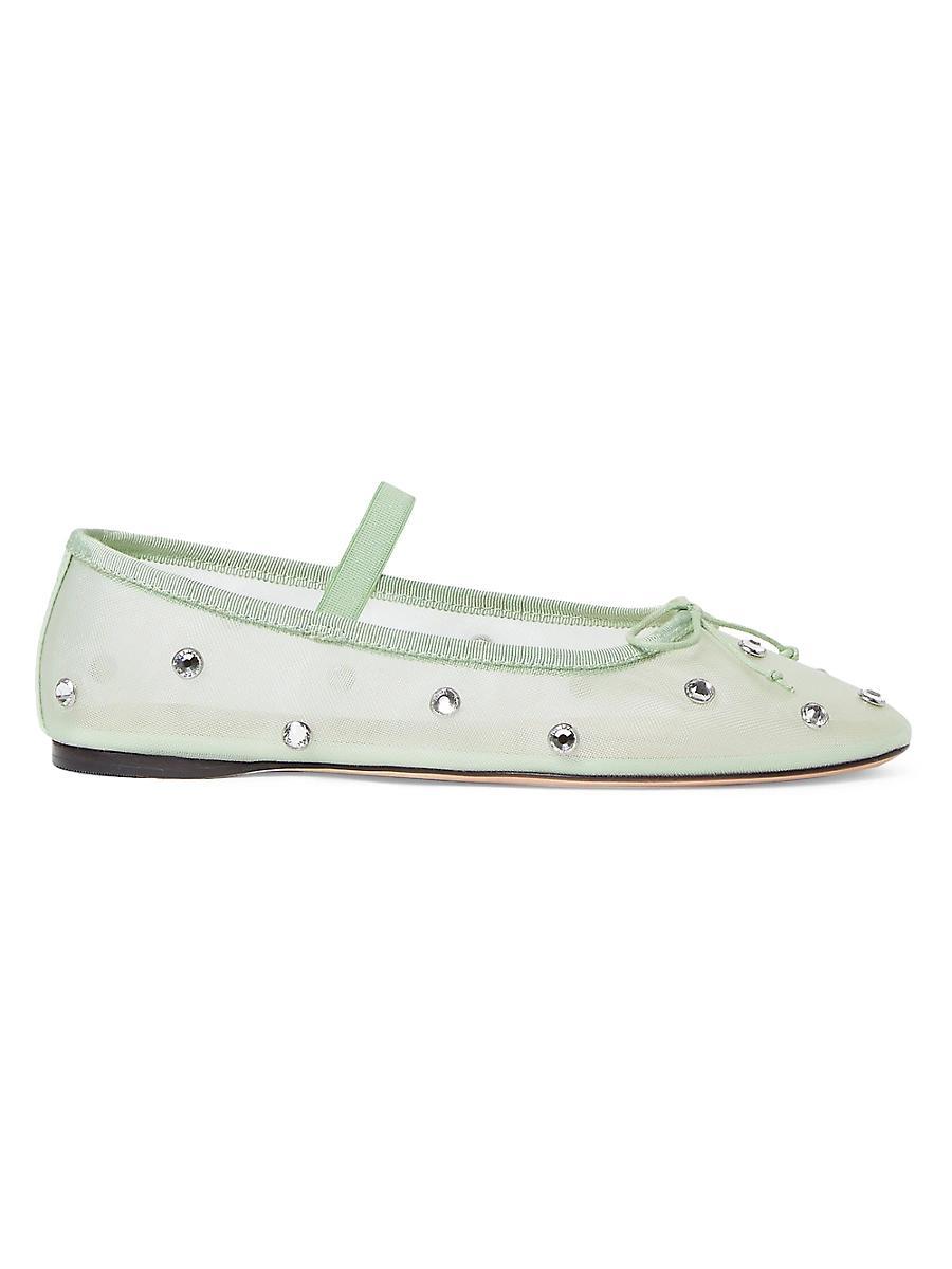 Womens Leonie Crystal Mesh Ballet Flats Product Image