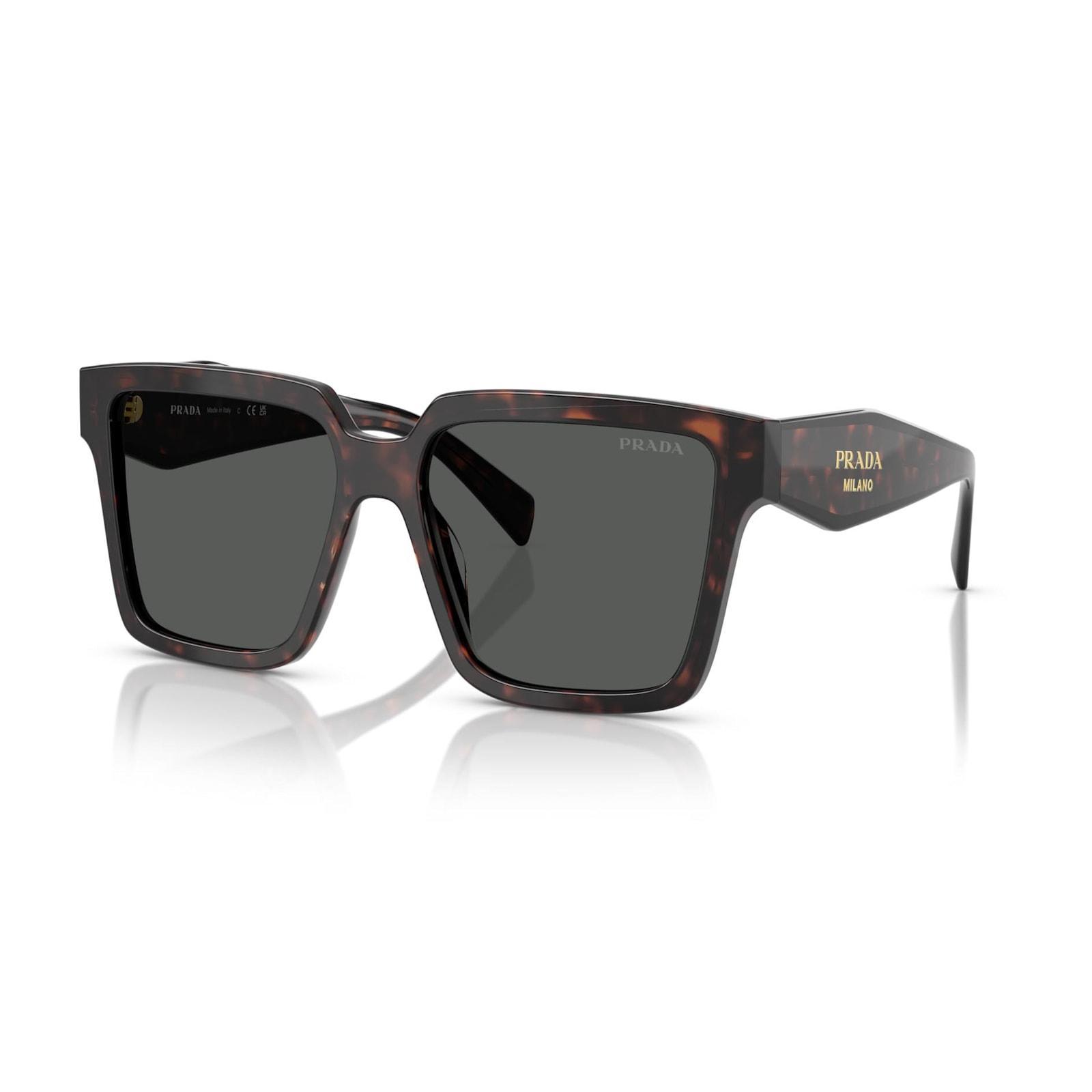 PRADA Tortoiseshell-effect Square Sunglasses In Marrone/grigio Product Image