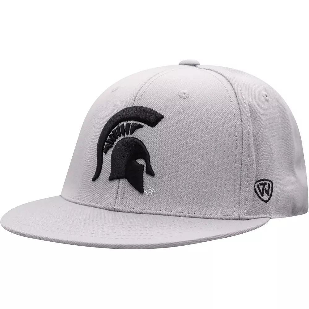 Men's Top of the World Gray Michigan State Spartans Fitted Hat,  Product Image