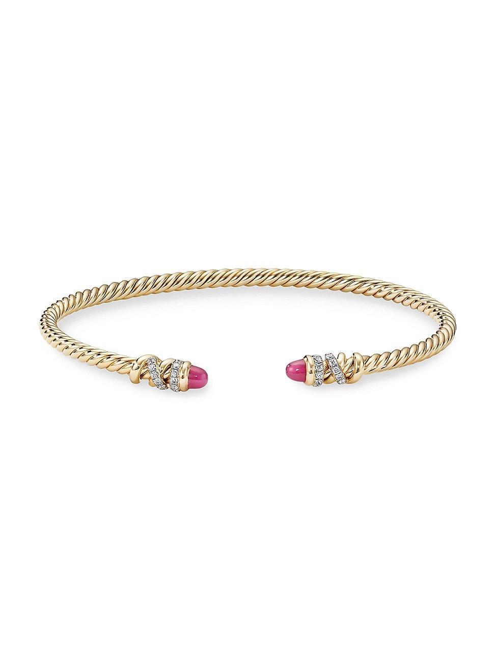 Womens Petite Helena Cablespira Bracelet in 18K Yellow Gold Product Image