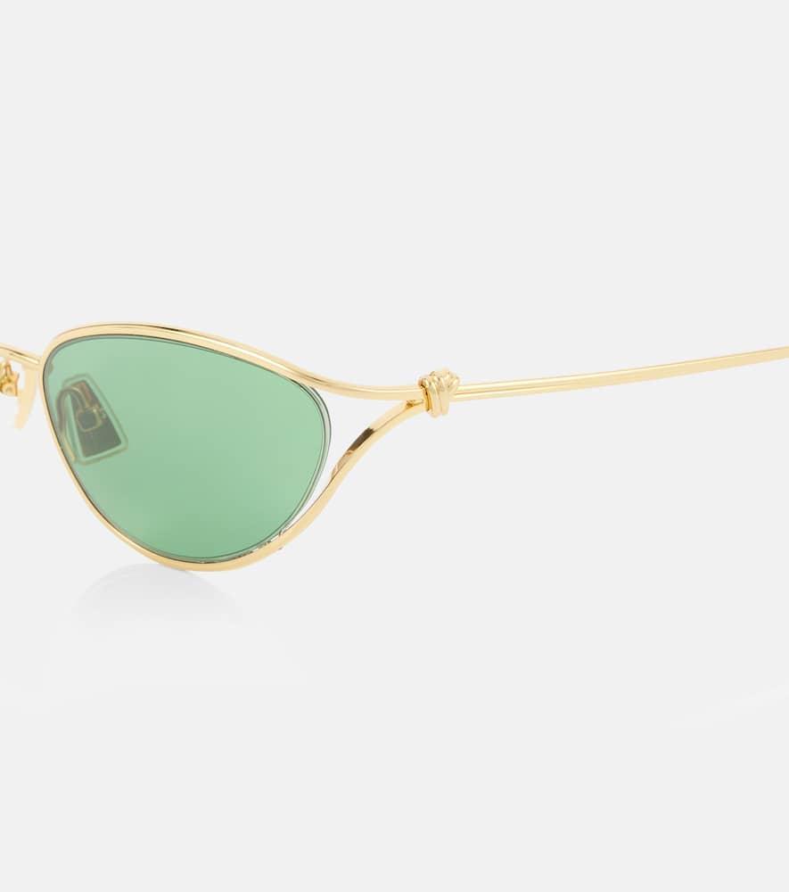 BOTTEGA VENETA Bv1330s Knot Cat Eye Metal Sunglasses In Gold Product Image