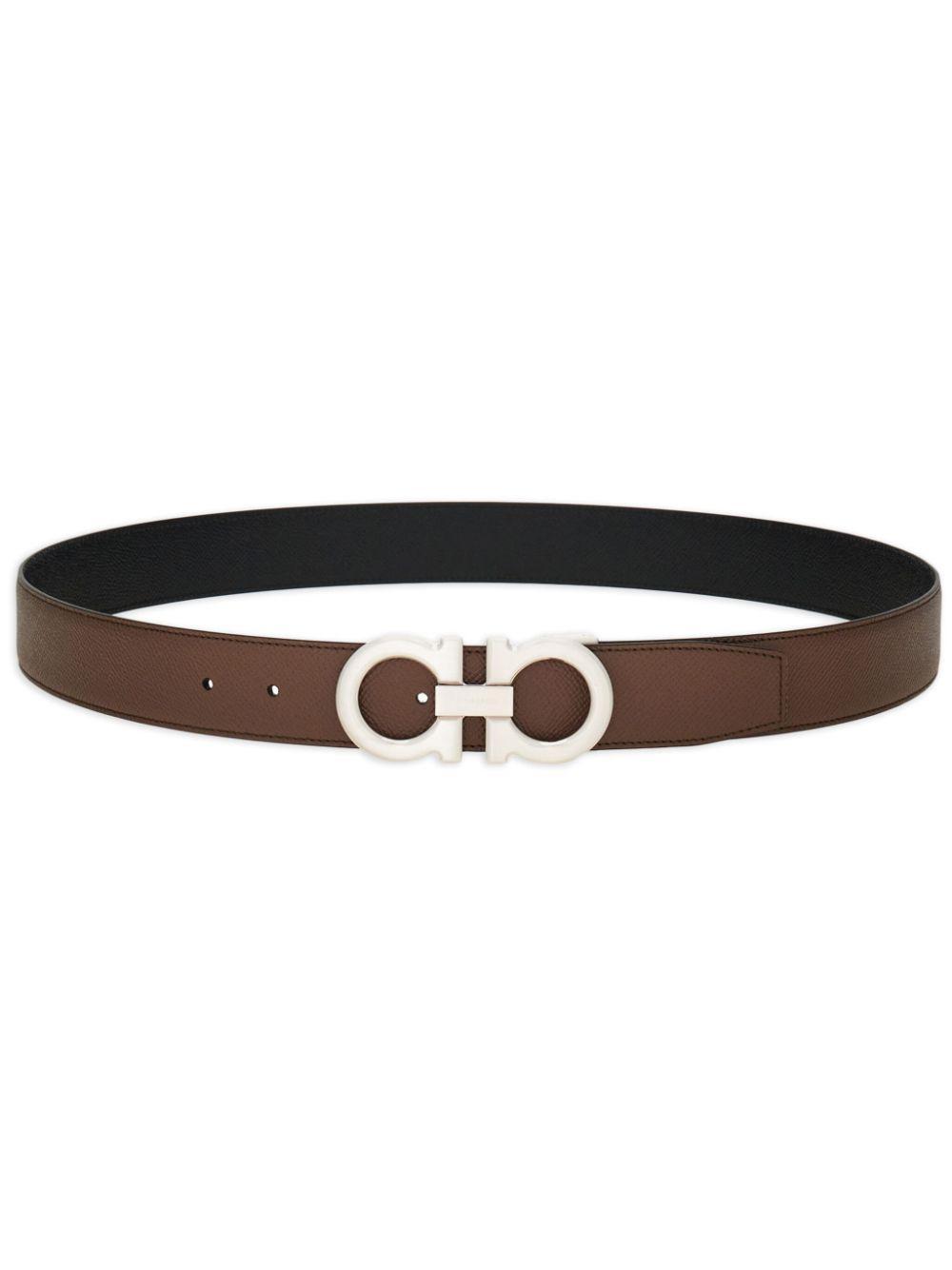 FERRAGAMO Gancini Reversible Buckle Belt In Brown Product Image