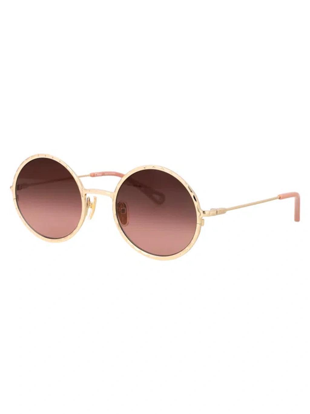 CHLOÉ Chloe Sunglasses In 002 Gold Gold Copper Product Image