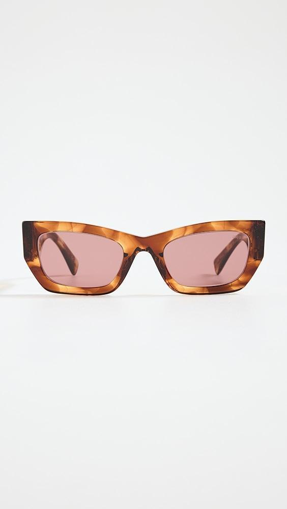 Miu Miu 09WS Rectangular Sunglasses | Shopbop Product Image