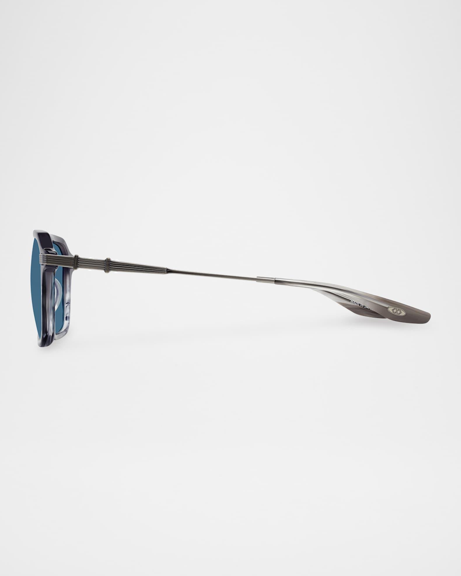 Men's Delon Acetate and Titanium Rectangle Sunglasses Product Image