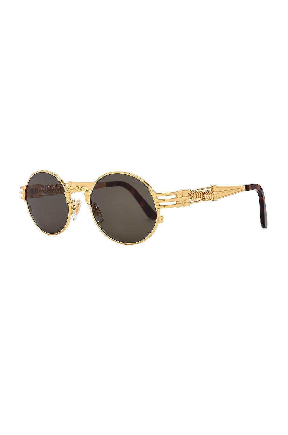 Jean Paul Gaultier Double Resort Sunglasses Metallic Gold.. Product Image