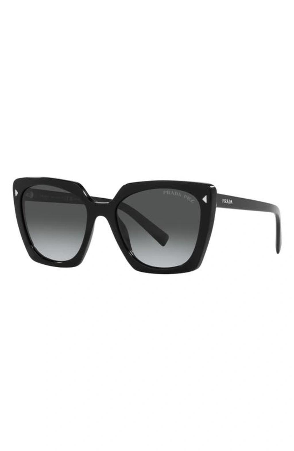 PRADA Logo Square Acetate Sunglasses In Black Product Image