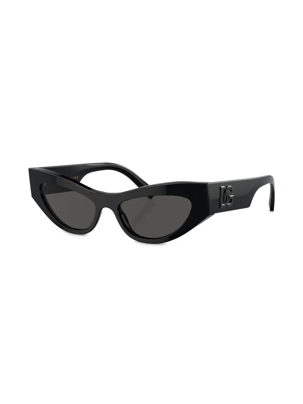 DOLCE & GABBANA Sonnenbrille Mit Ovalem Gestell In Black Product Image