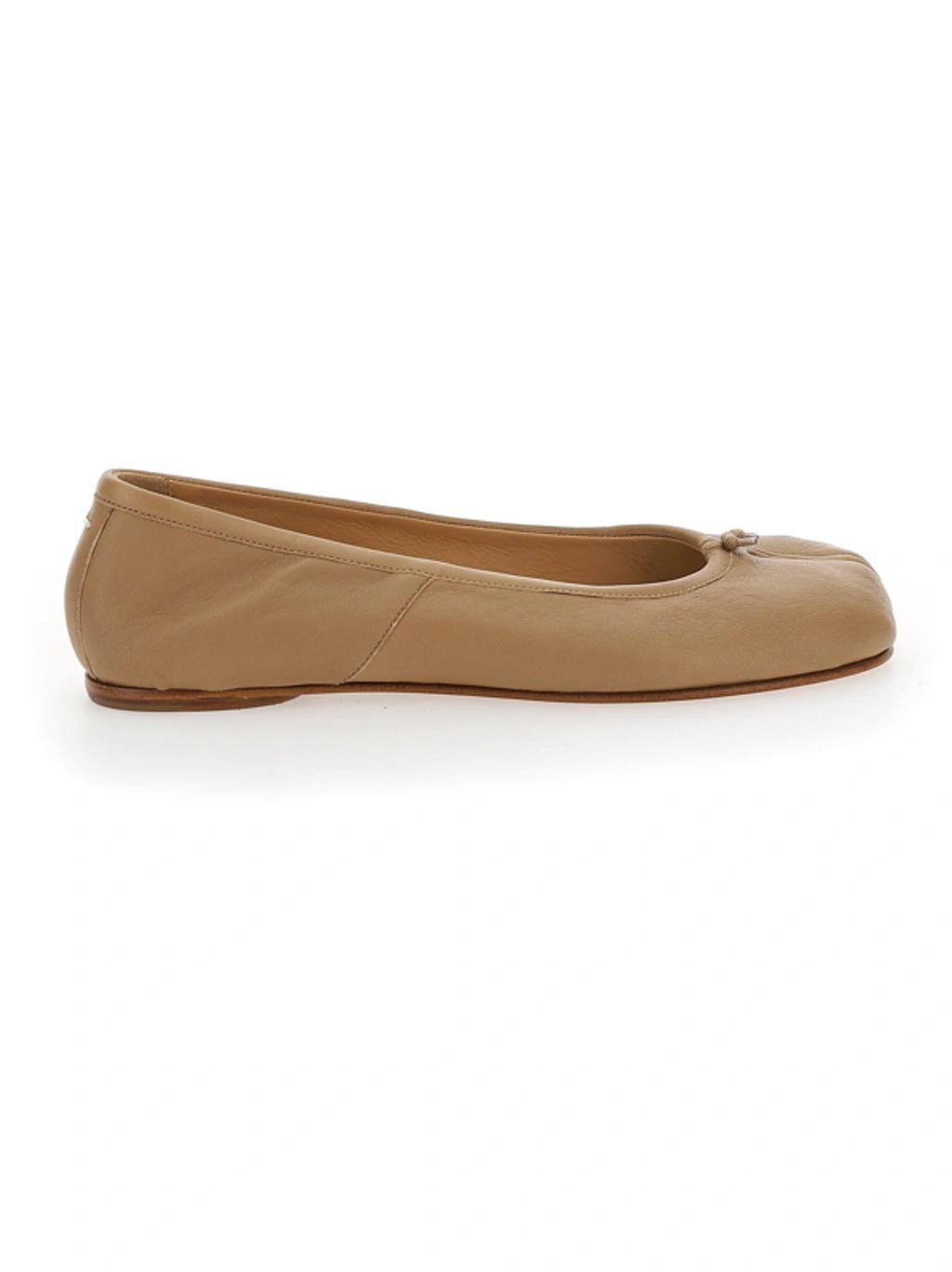 Beige Tabi Ballerina Flats Product Image