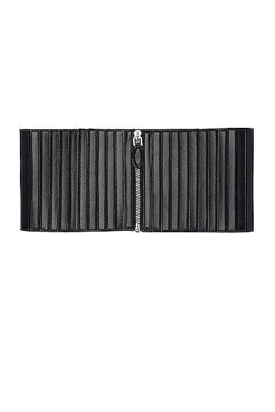 ALAA Striped Corset Belt in Black Product Image