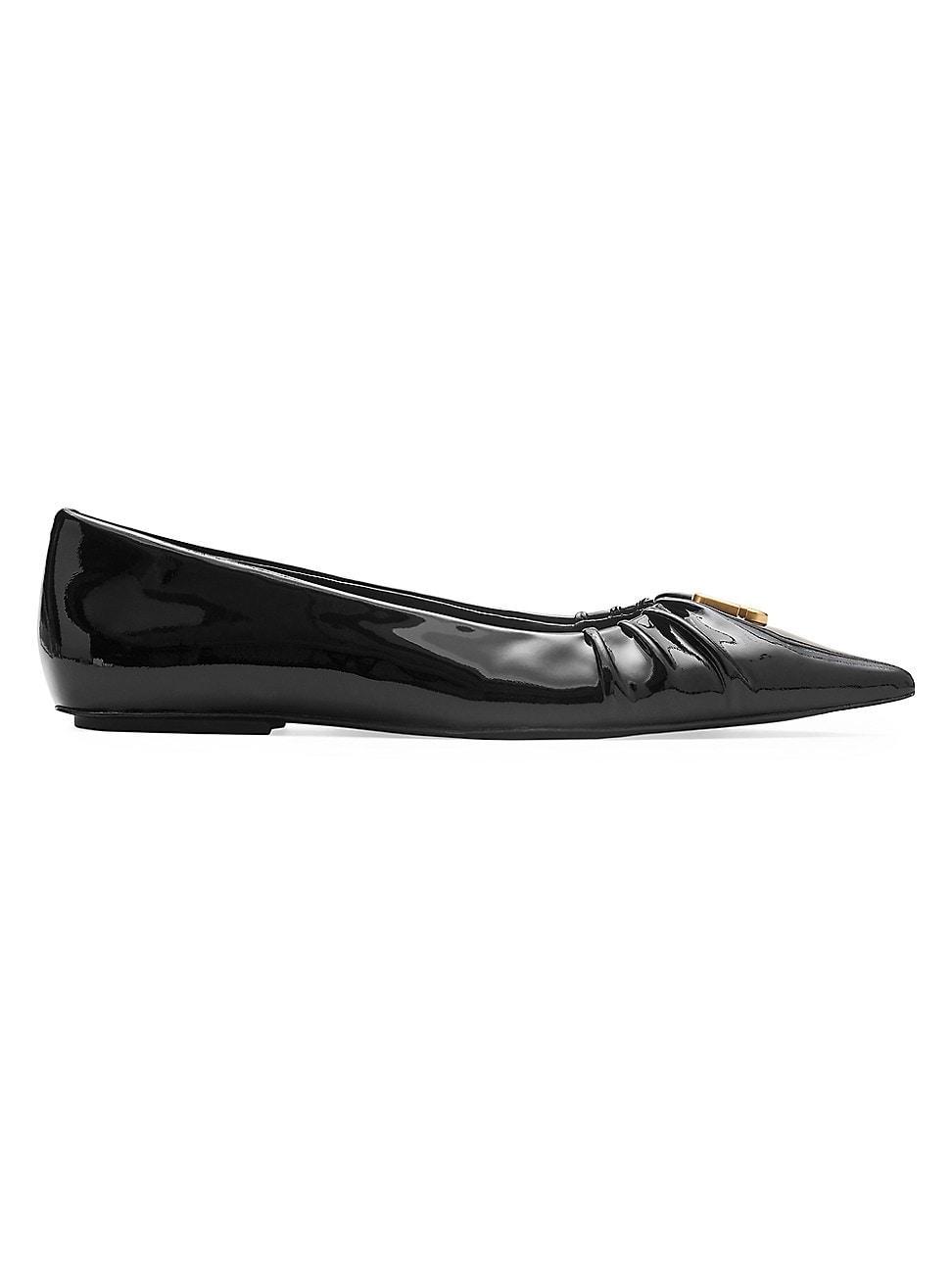 Womens The Ali Leather Ballerina Flats Product Image