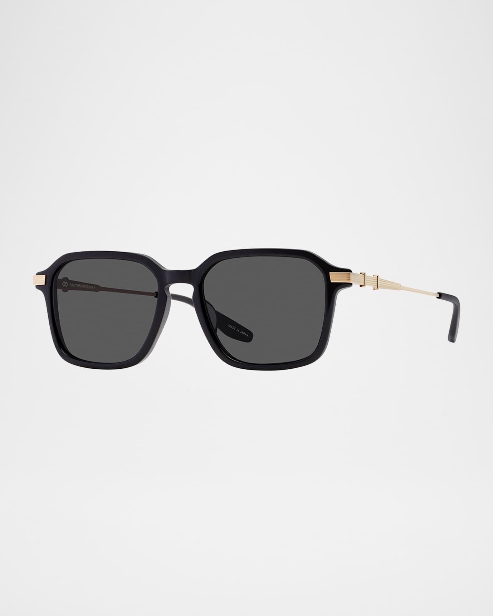 Men's Delon Acetate and Titanium Rectangle Sunglasses Product Image