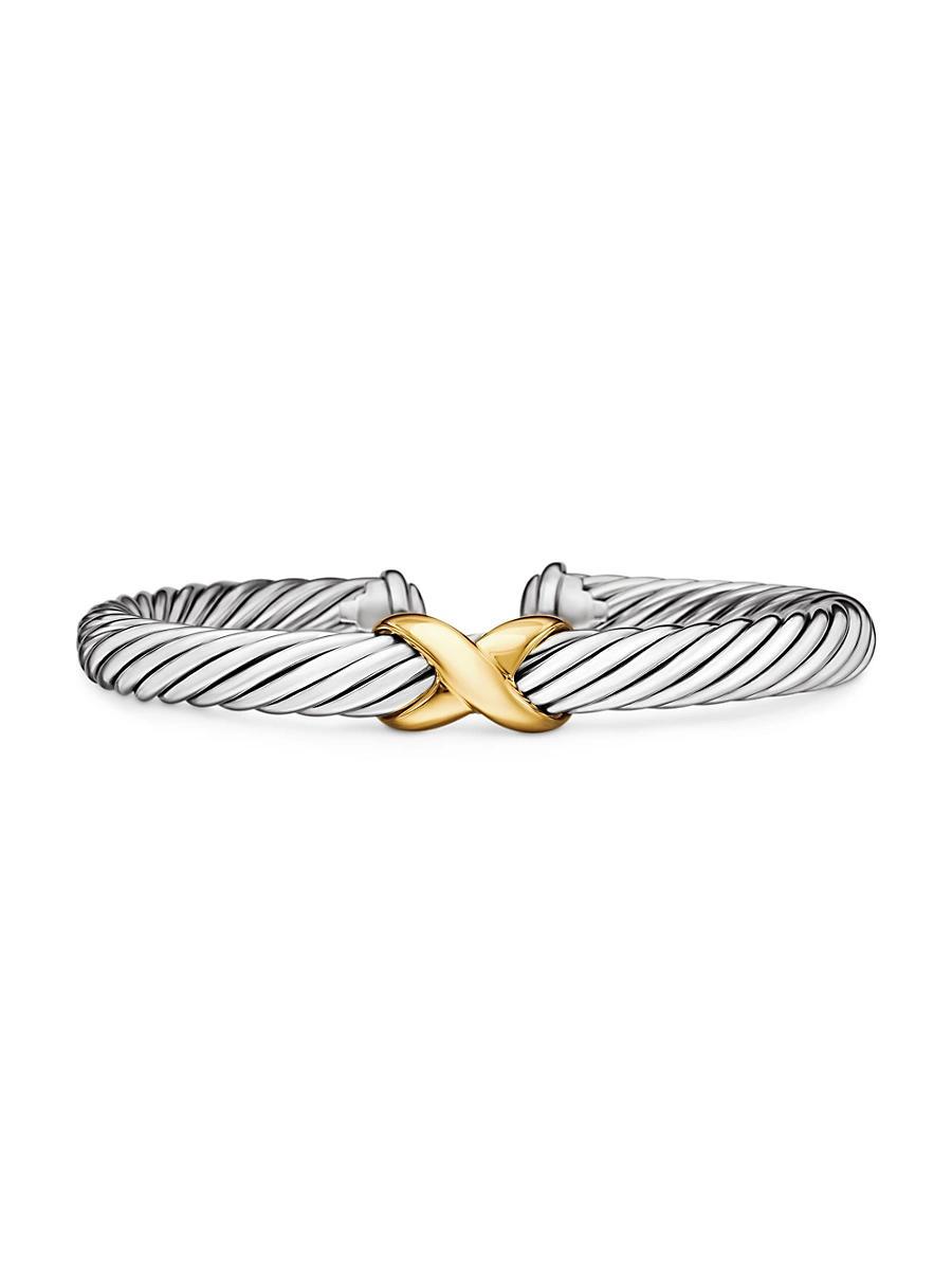 Womens X Crossover Bracelet with 14K Yellow Gold Product Image