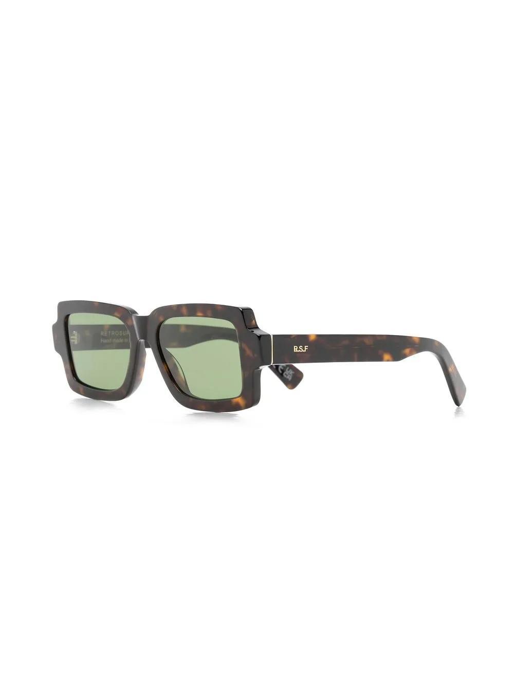 RETROSUPERFUTURE Rectangle-frame Sunglasses In Brown Product Image