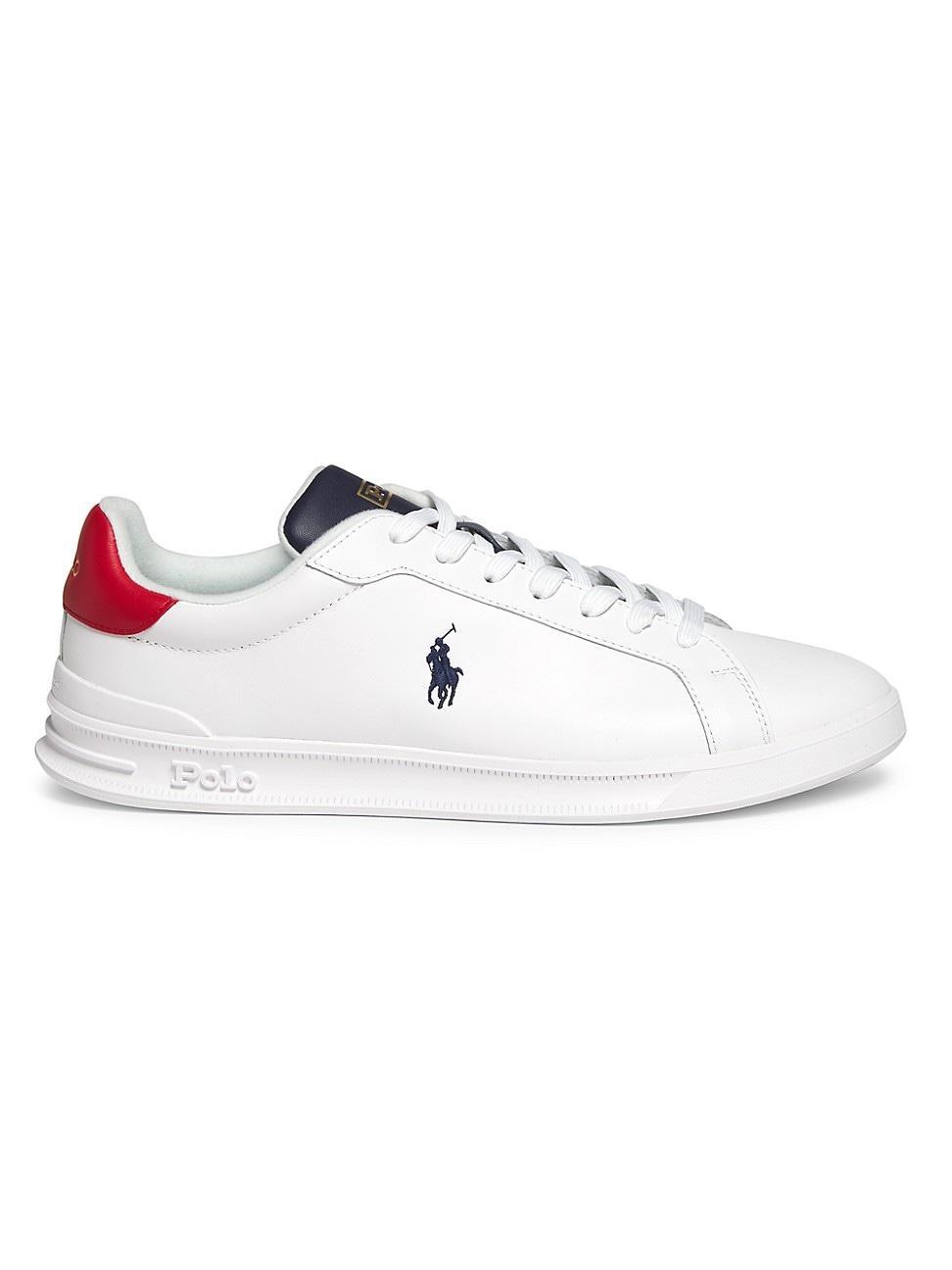 Polo Ralph Lauren HRT CT II (White/Red/Blue) Men's Shoes Product Image