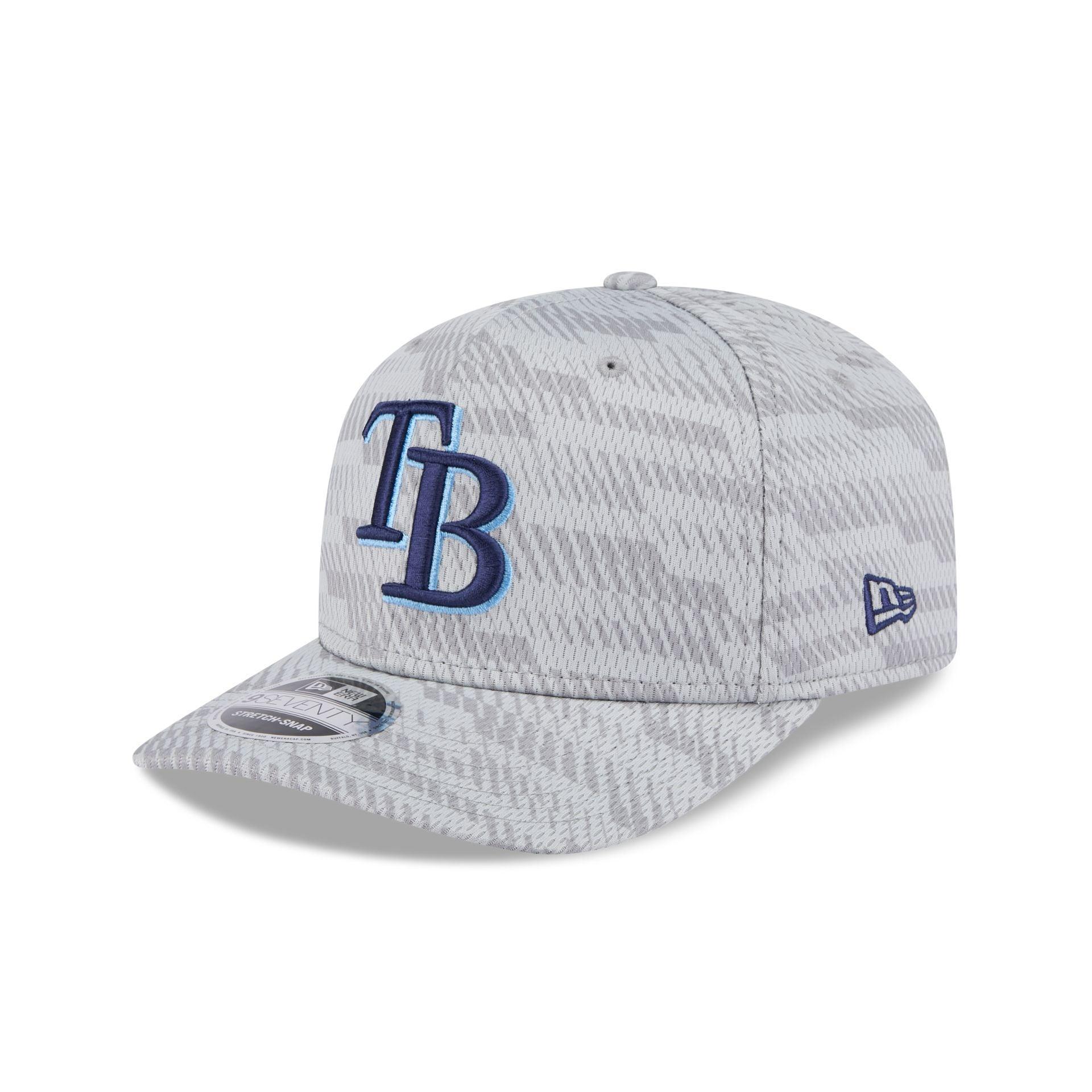 Tampa Bay Rays 2025 Clubhouse Gray 9SEVENTY Stretch-Snap Hat Male Product Image