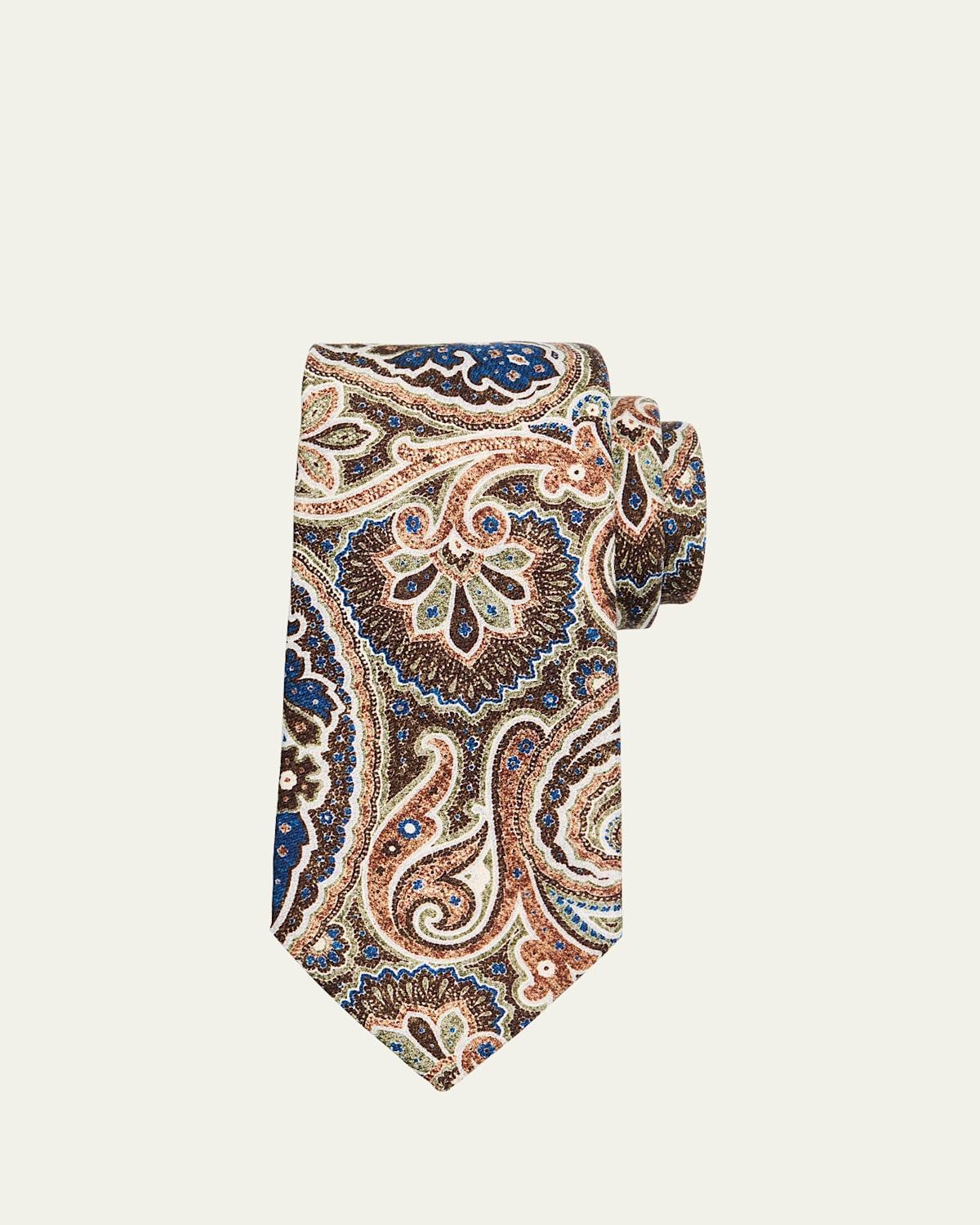 Mens Paisley Silk Tie Product Image