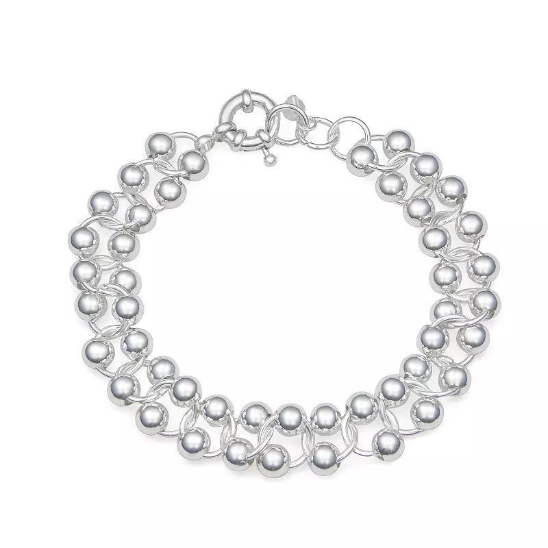 Napier Silver Tone Yours Truly Bracelet, Womens Product Image