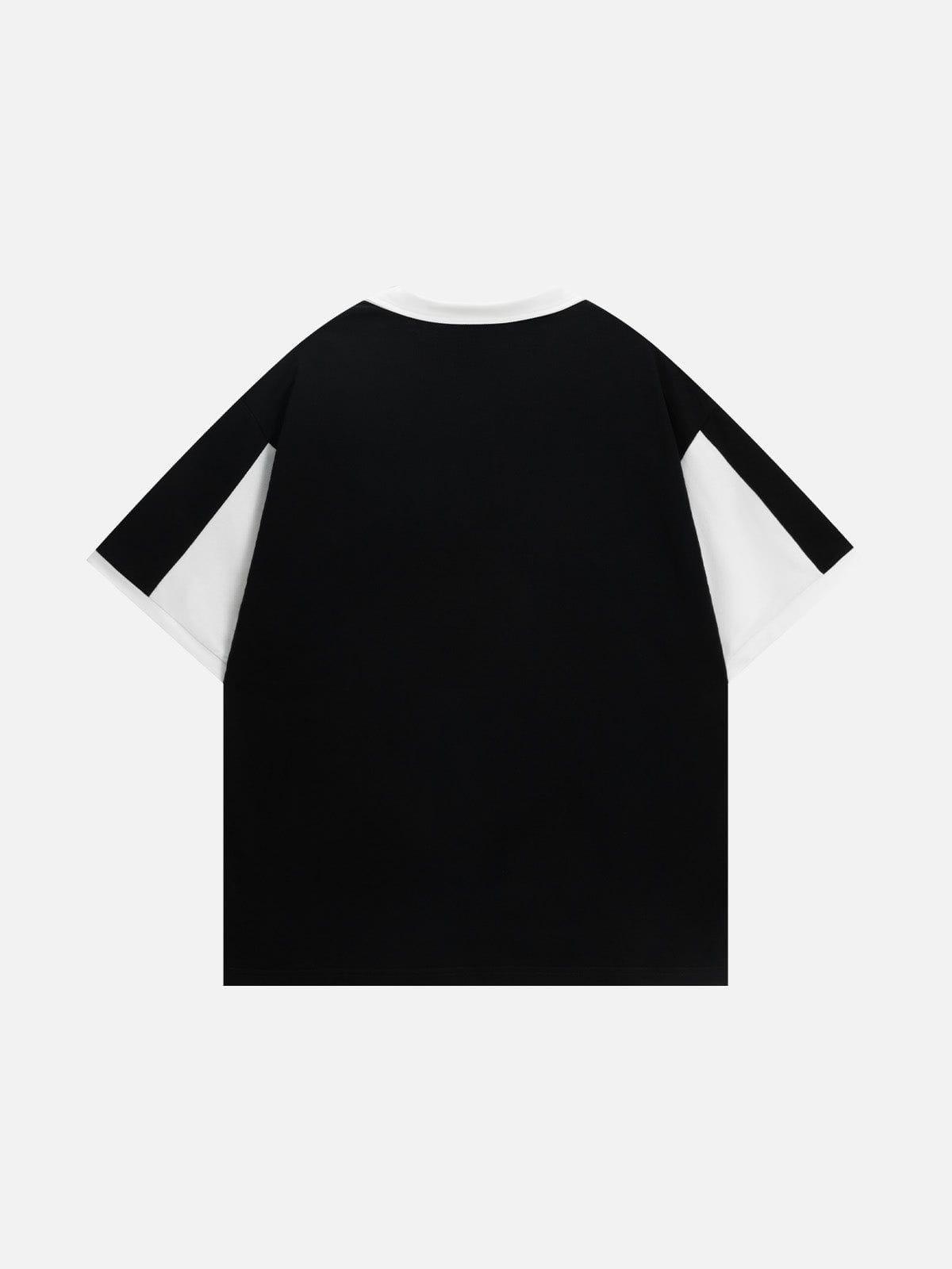 Aelfric Eden Stand Collar Color Blocking Tee Product Image