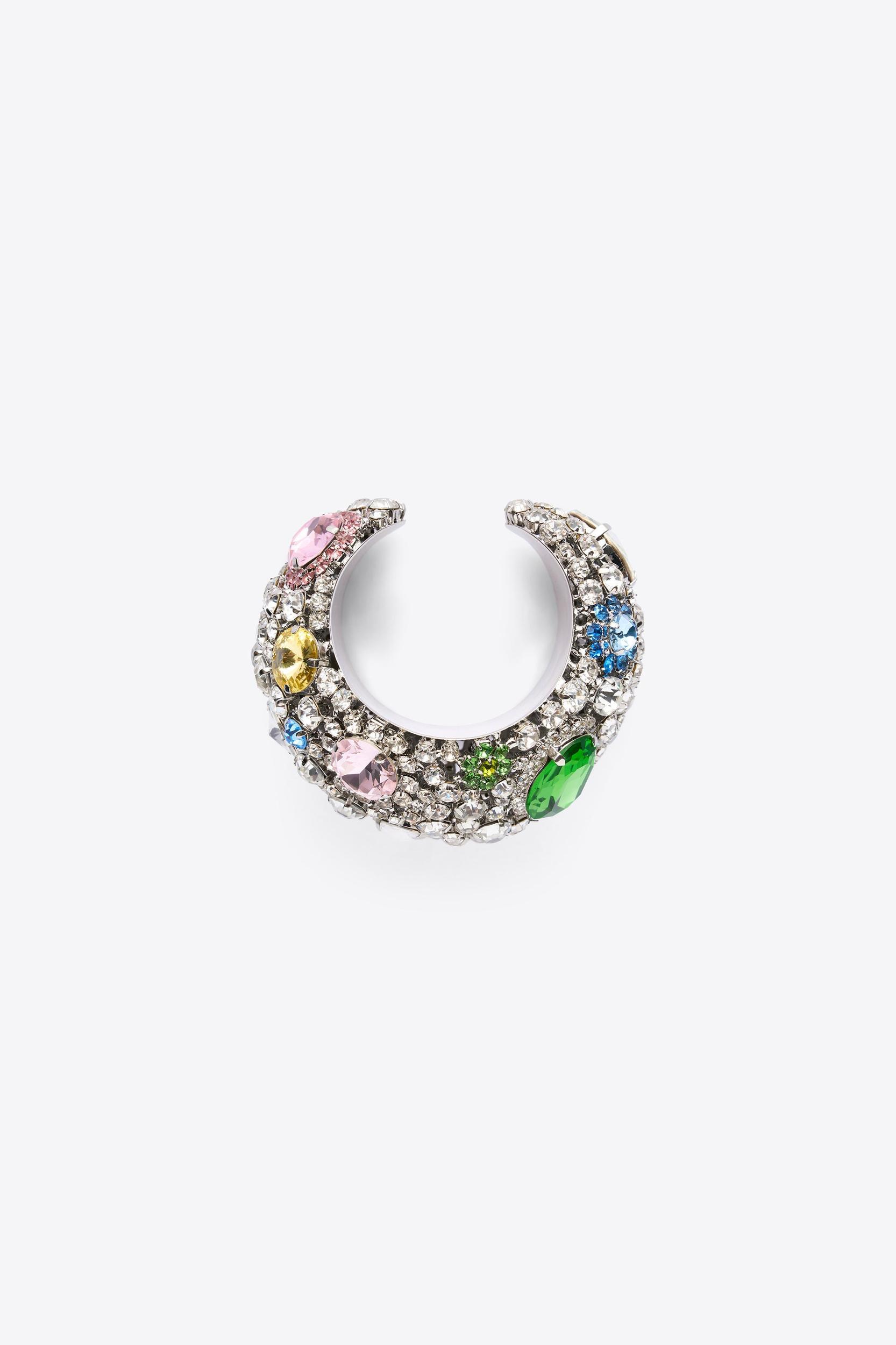 Crystal Gemstone Cluster Cuff Bracelet Product Image