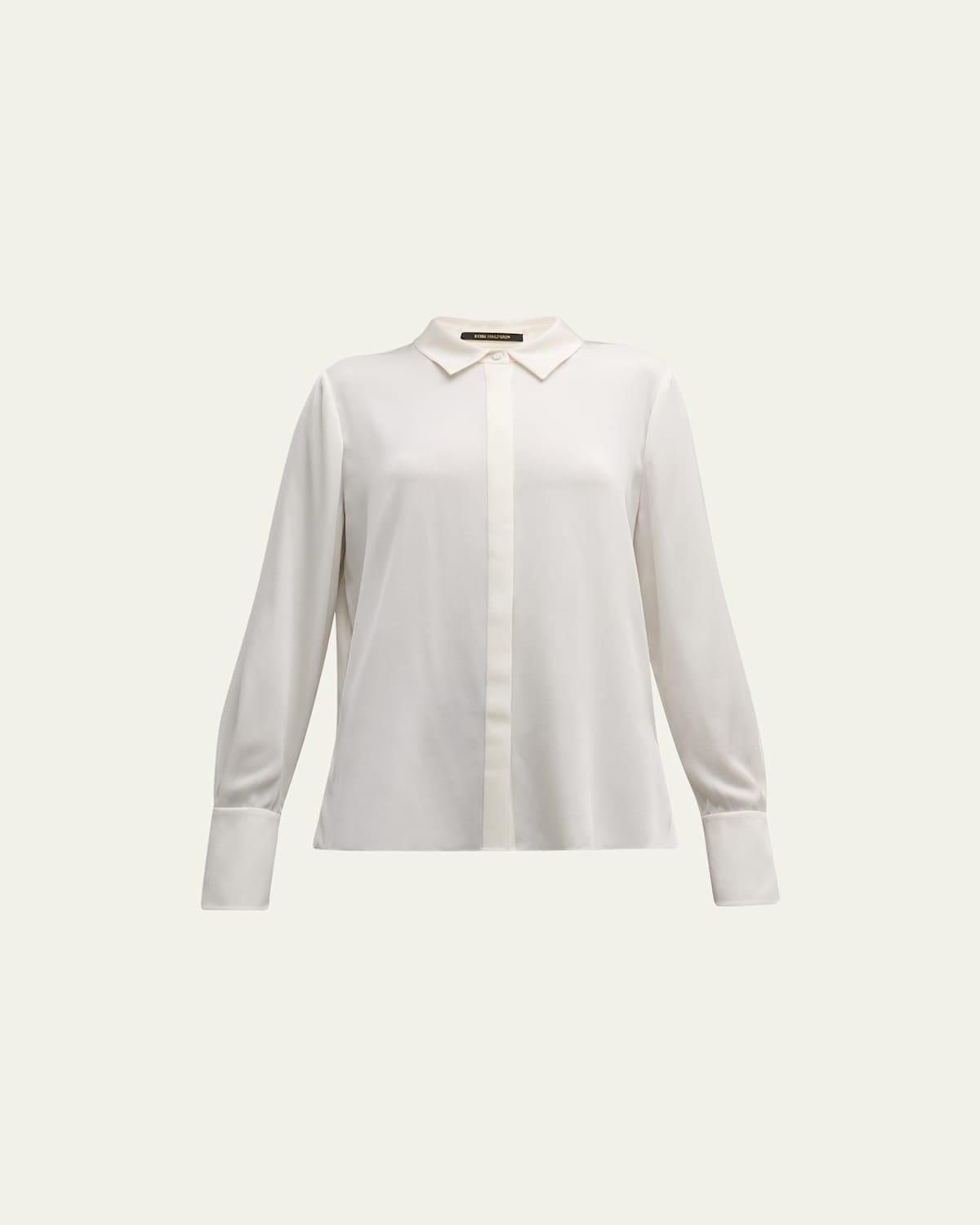 Larissa Split-Cuff Button-Down Blouse Product Image